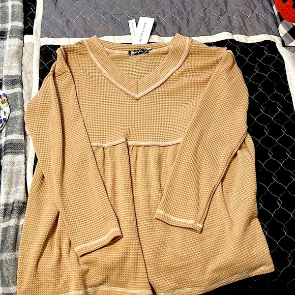 Knit Peplum Shirt - Picture 1 of 5